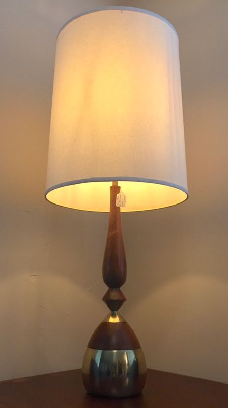 Tony Paul for Westwood Industries Walnut and Brass Table Lamp