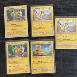 Pokemon Pikachu lot $5 for the 5 cards near mint