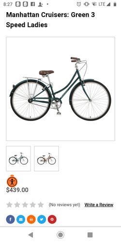 Manhanton Green Ladies 3 Speed City Cruiser for Sale in San