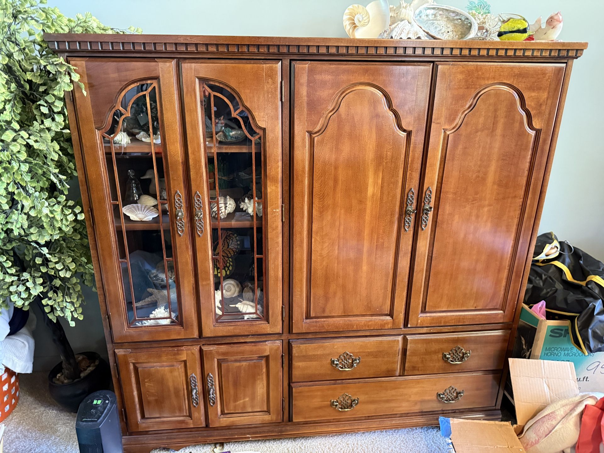 Vintage Storage Hutch - Solid Wood