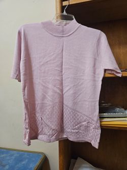 Southern Lady Pink S/S Top Medium Vintage