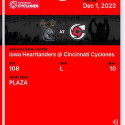 Cincinnati Cyclones Hockey Tickets - Friday December 1st 7:30 pm