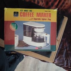12 Volt DC Coffee Maker With A Cigarette Lighter Plug