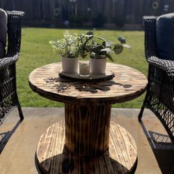 Rustic Wooden Spool Table