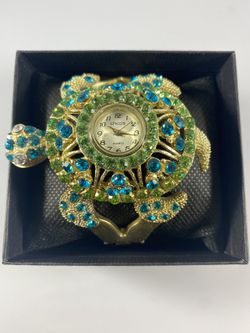 Chico’s Gold Turtle Watch with Rimstones