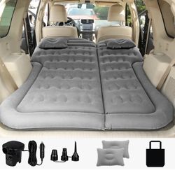 SUV Air Mattress Camping Bed Cushion Pillow - Black