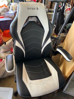 Gaming Chair Black and White