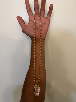 Cadena Militar Oro 18k 750 italy Dije virgen 51 Gramos 63 cm