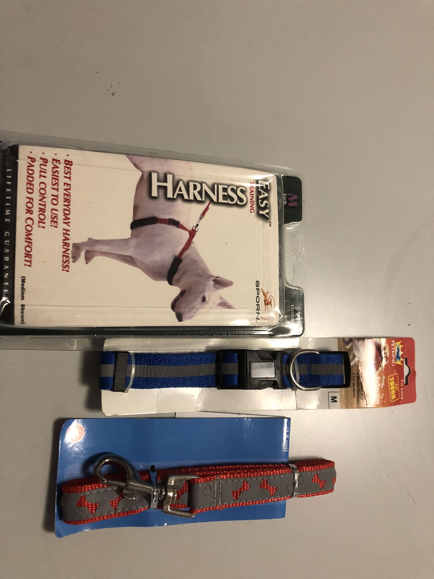 Dog harness, lease and collar