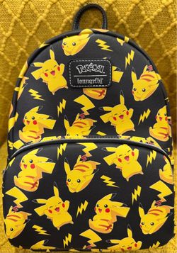 Pokémon x Loungefly Pikachu Allover Print Mini Backpack NWT⚡💛
