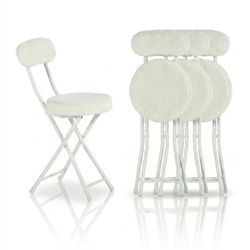 Brand new Homy Casa 4-Pack Folding Chairs with Back, Plush Padded Seating for Dining and Guest Use, Ivory Cream Brand new Pick up from 21244 Desig