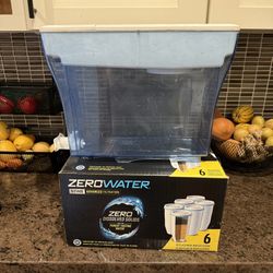Zero Water Pitcher W/six Unopened Filters 