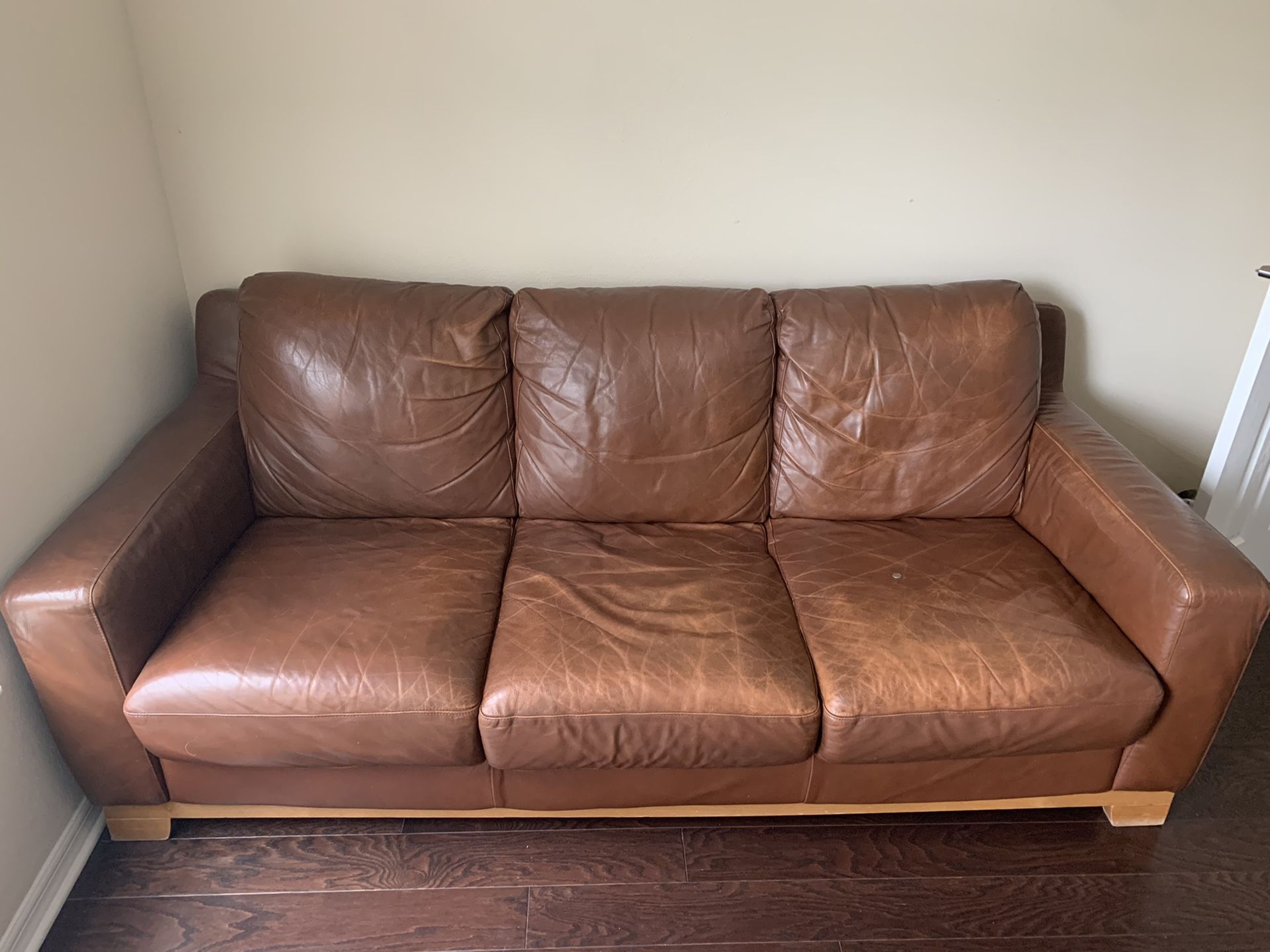 All leather couch