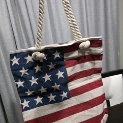 American Flag Tote Bag