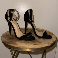 Black Strappy Heel