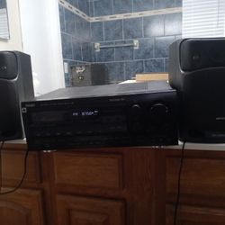 Teac Av Surround Sound Home Theater Receiver AG-V8525 With Speaker Boxes 