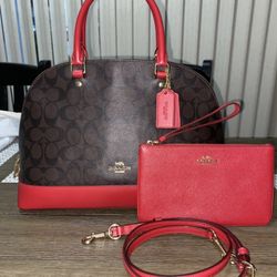 Coach Purse With Matching Coach Wallet 
