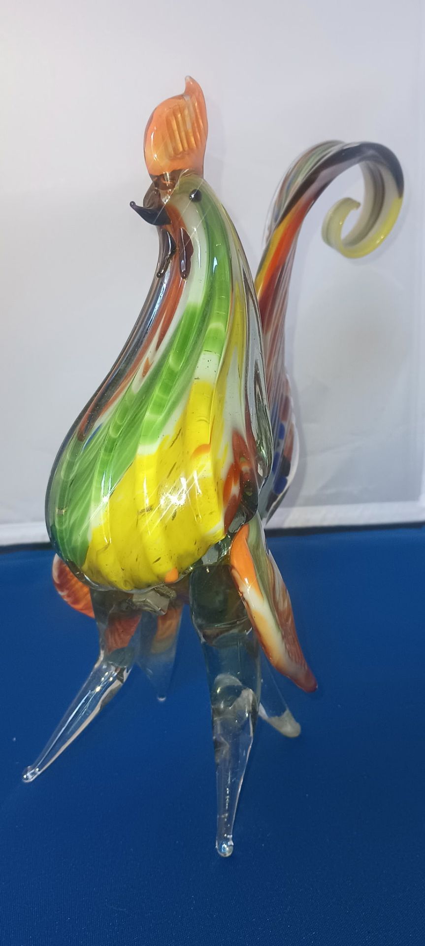 Two colorful roosters