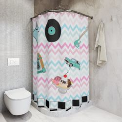 50s Retro Shower Curtain