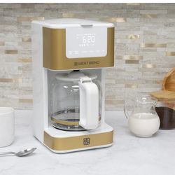 West Bend Timeless Programmable Coffee Maker with Brew Strength Selector for Hot and Iced Coffee.