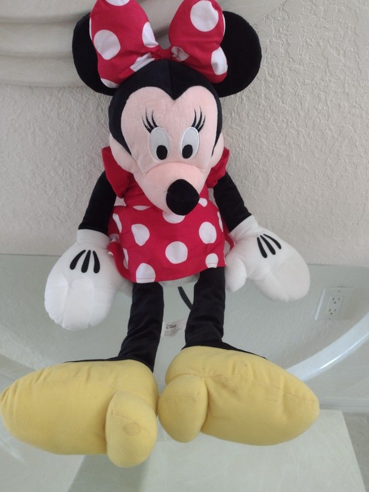 Minny Mouse Disney Red Polka Dot Large 30" Plush Doll