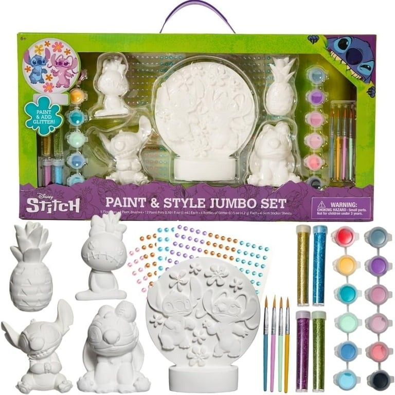 Innovative Designs Disney Stitch DIY Paint Your Own Figurines Arts and Crafts Set for Kids