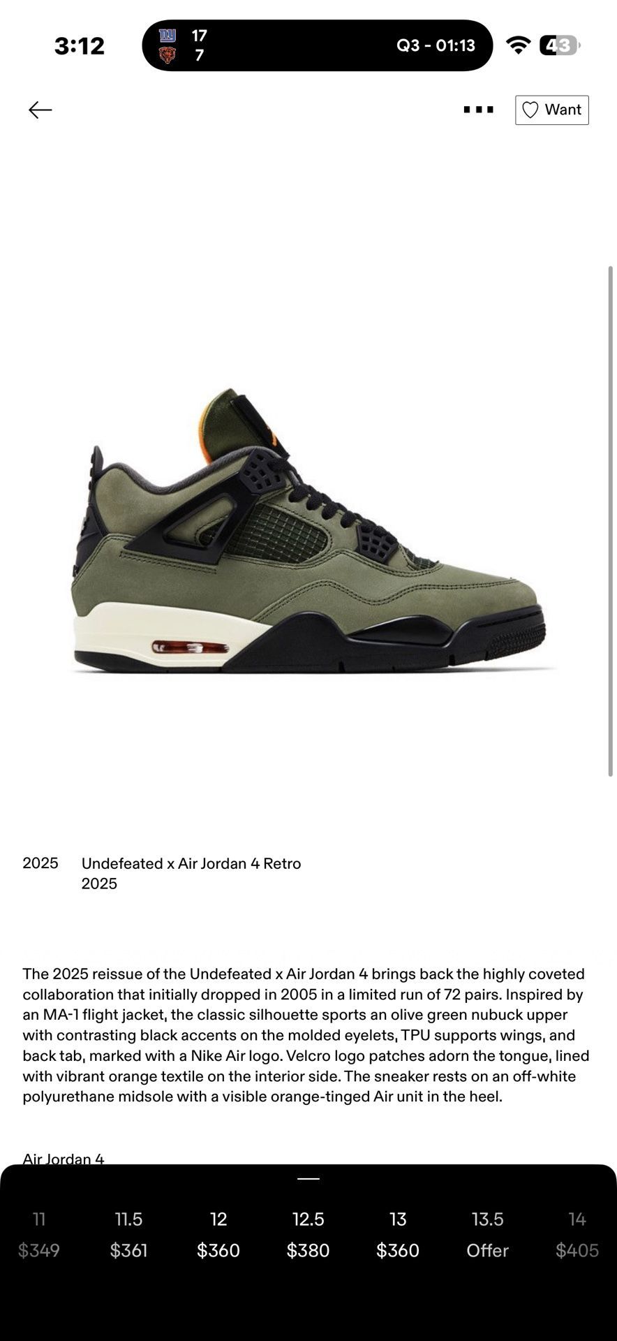 2025 Olive Air Jordan 4 Retro