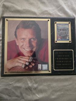 Joe Montana Autographed Plaque