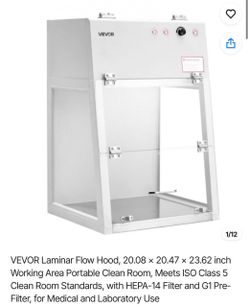VEVOR Laminar Flow Hood, 20.08 x 20.47 x 23.62 inch Working Area Portable Clean Room, Meets ISO Class 5 Clean Room Standards