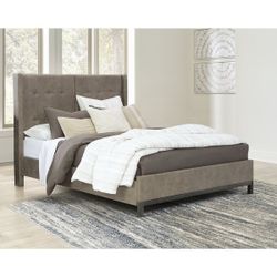 Ashley Queen Size Wittland Brown Upholstered Panel Headboard $150