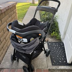 Chicco KeyFit 30 Infant Car Seat + KeyFit Caddy Stroller (Like New)