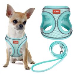 Dog Harness And Leash Set, No Pull Soft Mesh Pet Harness, Reflective Adjustable Puppy Vest