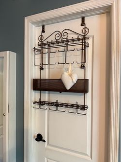 Longstem over the door jewelry organizer