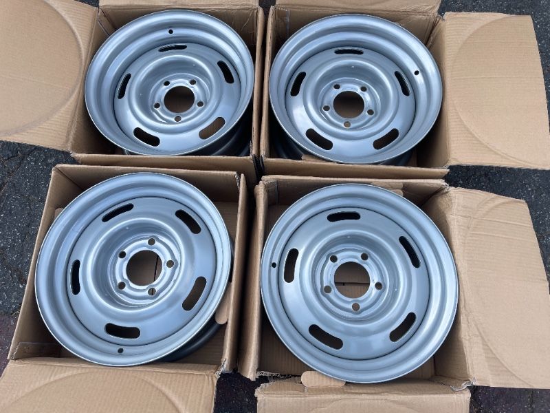 Brand new Staggered 15 inch rally wheels Chevy camaro, nova, S10, more-T04319