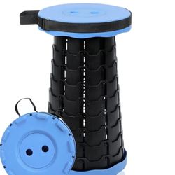 Foldable Backpack Stool Retractable Stool for Adults, Upgraded Collapsible Folding Seat