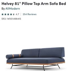 Helvey  81 Inch sofa Bed Like new 
