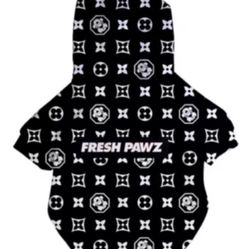 Fresh Pawz Monogram Hype Dog Hoodie  NWT