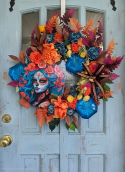 Day of the Dead Decorative Floral Wreath