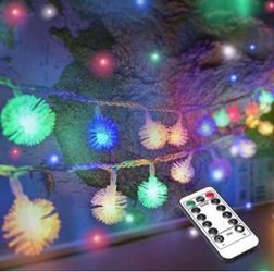 Purtuemy Christmas Lights, Snowflake String Lights USB Powered 8 Modes 20FT 40 LED Xmas Dandelion String Lights for Christmas Tree Thanksgiving Bedroo