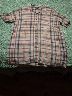 Patagonia Organic Cotton Short Sleeve Button -Down Shirt Size Large