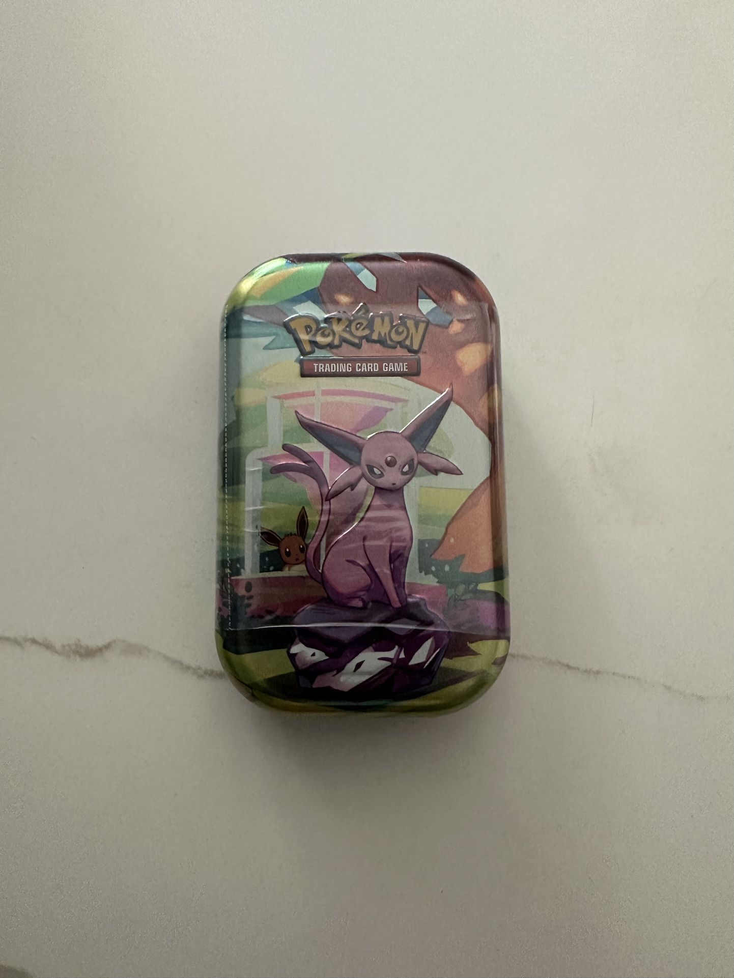 pokemon tcg prismatic evolution espeon mini tin sealed