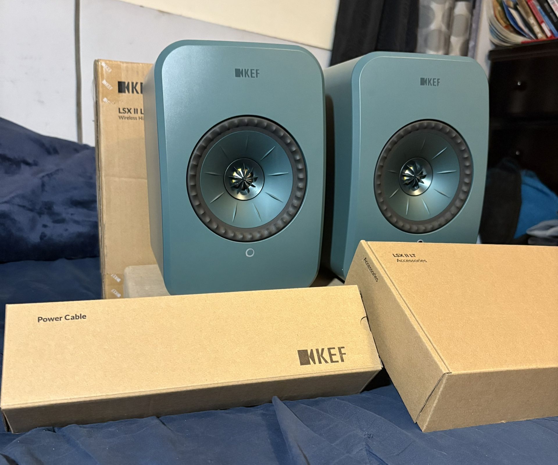 KEF LSX II LT Wireless Hi-Fi Speakers (New) – Audiophile-Grade Compact Sound System| Bluetooth, Wi-Fi etc.