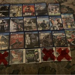 Various Video Games (PS4, WII U, 3DS, DS)