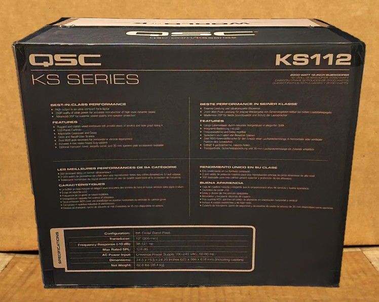 QSC Powered Compact Subwoofer 12" Ported Enclosure 2000 Watts KS112 Bass System 🚨 No Credit Needed 🚨 Payment Options Available 🚨