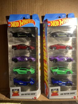 Hot Wheels  5 PACK MOTOR SHOW  -   2025. Ferrari , Lamborghini, 