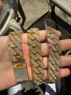 Iced out VVS1 Moissanite necklace