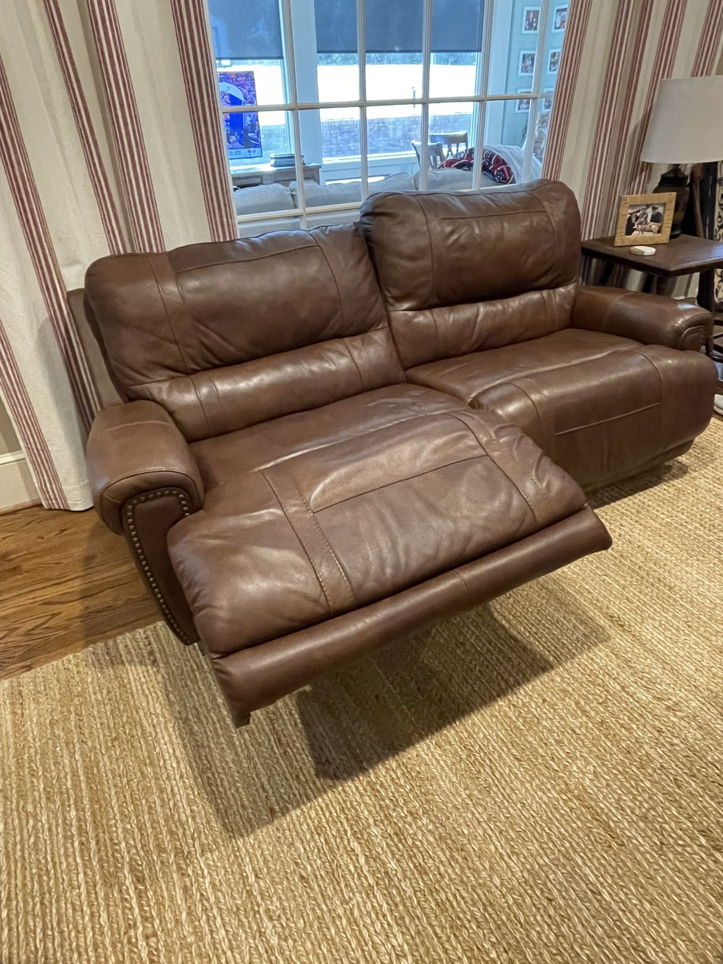 Leather Couch- Electric Reclining