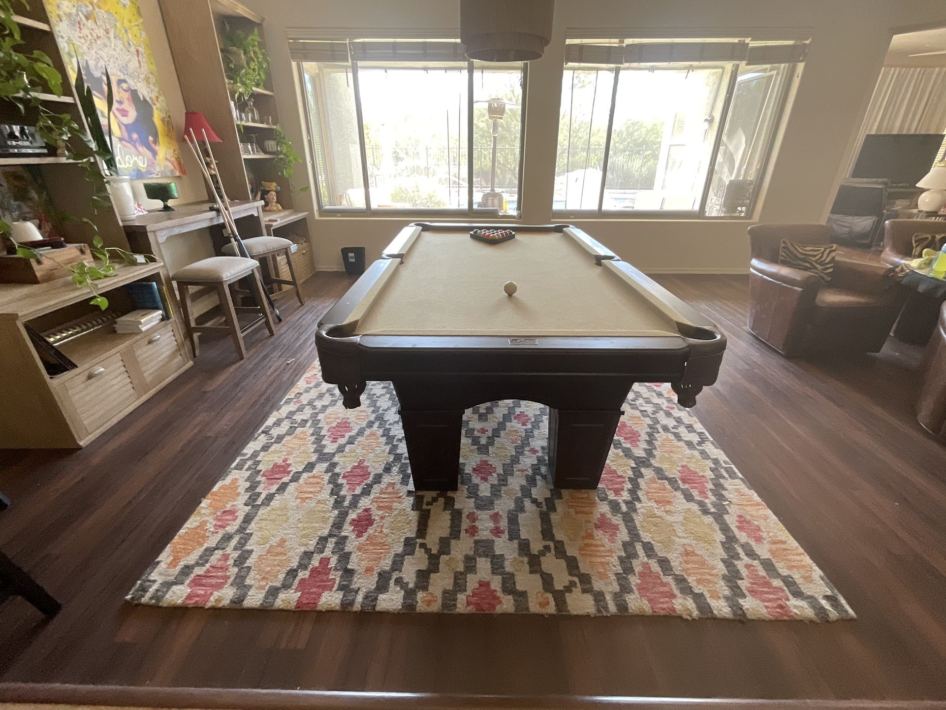 Pool Table/Billiards $500. Also High Top Table With Two Benches $200