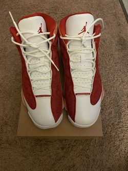 Air Jordan 13 Retro Red and White Sneakers