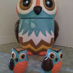 Cookie Jar Owl Set